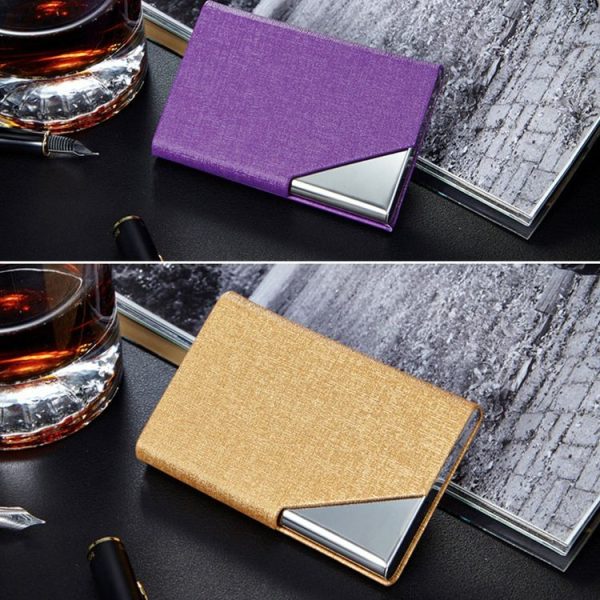 Oracle Bone Texture Business Card Holder Wallet Credit Card ID Case Holder, Random Color - Image 3