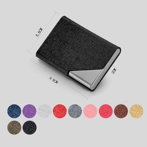 Oracle Bone Texture Business Card Holder Wallet Credit Card ID Case Holder, Random Color - Image 5