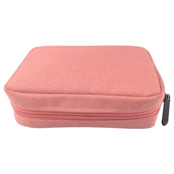 Simple Multi-functional Digital Device Travel Storage Bag for Phones, Power Bank, U-disk, Earphones, Data Cable and etc, Big Size: 23*11*5cm (Pink)