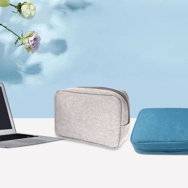 Simple Multi-functional Digital Device Travel Storage Bag for Phones, Power Bank, U-disk, Earphones, Data Cable and etc, Big Size: 23*11*5cm (Pink) - Image 10