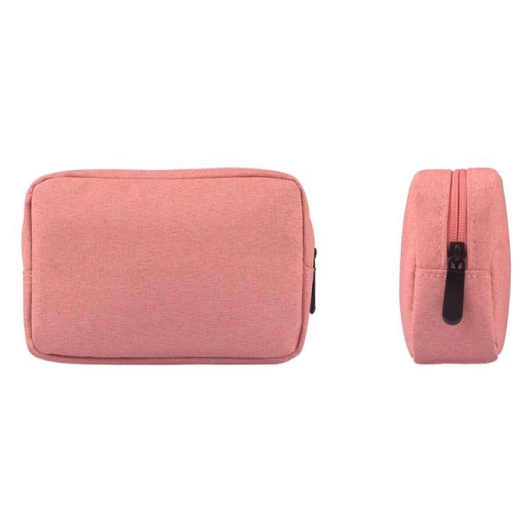 Simple Multi-functional Digital Device Travel Storage Bag for Phones, Power Bank, U-disk, Earphones, Data Cable and etc, Big Size: 23*11*5cm (Pink) - Image 2