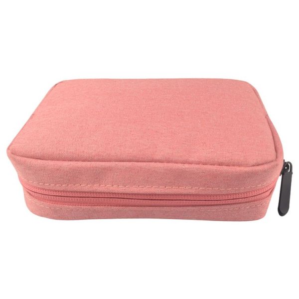 Simple Multi-functional Digital Device Travel Storage Bag for Phones, Power Bank, U-disk, Earphones, Data Cable and etc, Big Size: 23*11*5cm (Pink) - Image 3
