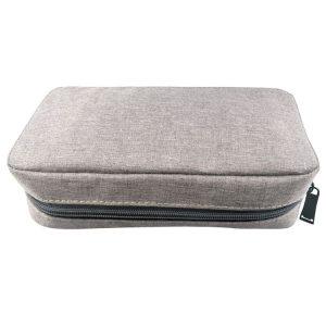Simple Multi-functional Digital Device Travel Storage Bag for Phones, Power Bank, U-disk, Earphones, Data Cable and etc, Small Size: 16*11*5cm (Grey)