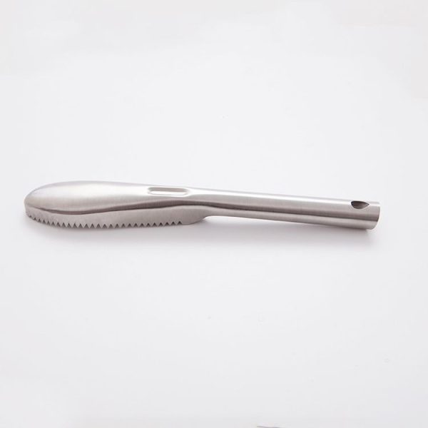 Kitchen Essential Stainless Steel Bidirectional Sawtooth Fish Scraper Fish Scale Planing Knife - Image 2