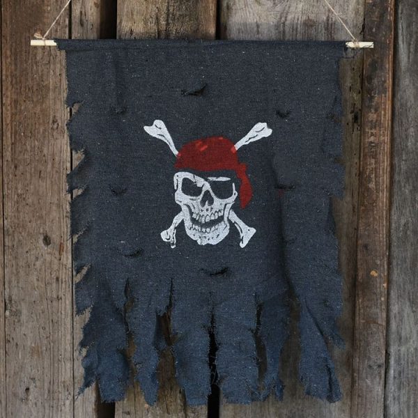 Halloween Decoration Jolly Roger Skull Banner Pirate Flag Party Supplies, Large Size: 76 x 90cm - Image 2