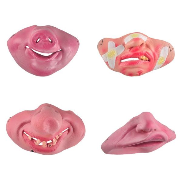 Fun Scary Horrible Mask Party Halloween Clown Latex Half Face Masks for Adult / Children, Random Style Delivery - Image 3