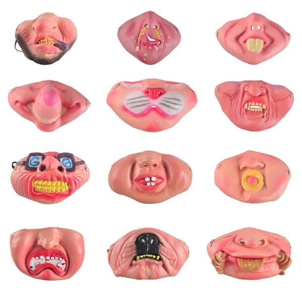 Fun Scary Horrible Mask Party Halloween Clown Latex Half Face Masks for Adult / Children, Random Style Delivery - Image 4