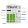 OSALO OS-837VC 12 Digits Colorful Desktop Calculator Solar Energy Dual Power Calculator (Green) - Image 5