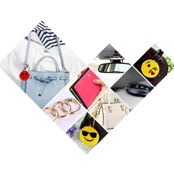 20 PCS Creative Plush Doll Mobile Pendants Gift Cartoon Cute Facial Expression Decorations Keychains with Hook - Image 4