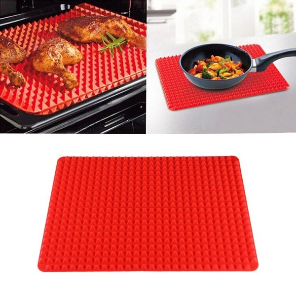 Multi-function Silicone Barbecue Pad / Food Pad (Red)