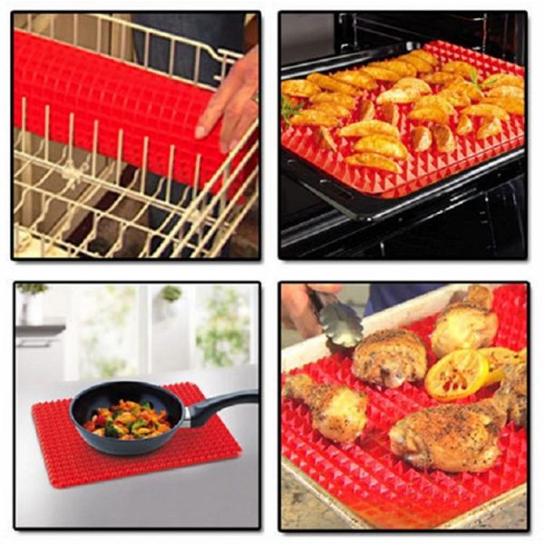 Multi-function Silicone Barbecue Pad / Food Pad (Red) - Image 7