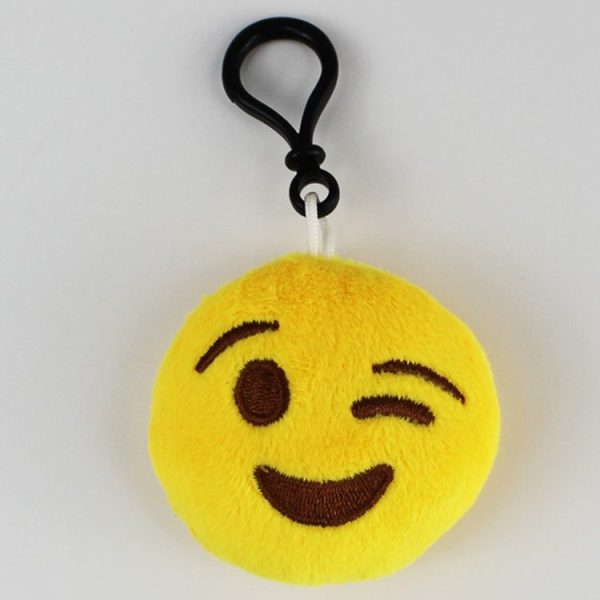 20 PCS Creative Plush Doll Mobile Pendants Gift Cartoon Cute Facial Expression Decorations Keychains with Hook - Image 2