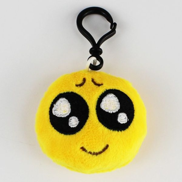20 PCS Creative Plush Doll Mobile Pendants Gift Cartoon Cute Facial Expression Decorations Keychains with Hook - Image 2