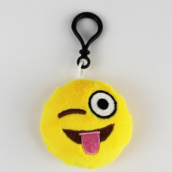 20 PCS Creative Plush Doll Mobile Pendants Gift Cartoon Cute Facial Expression Decorations Keychains with Hook - Image 2