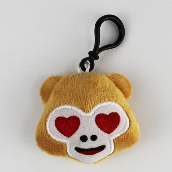 20 PCS Creative Plush Doll Mobile Pendants Gift Cartoon Cute Facial Expression Decorations Keychains with Hook - Image 2