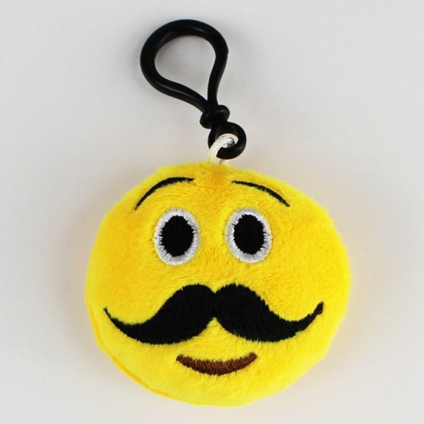 20 PCS Creative Plush Doll Mobile Pendants Gift Cartoon Cute Facial Expression Decorations Keychains with Hook - Image 2