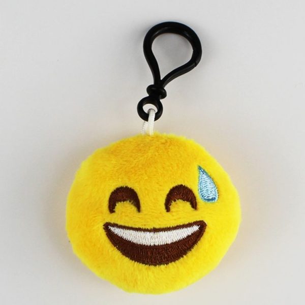 20 PCS Creative Plush Doll Mobile Pendants Gift Cartoon Cute Facial Expression Decorations Keychains with Hook - Image 2