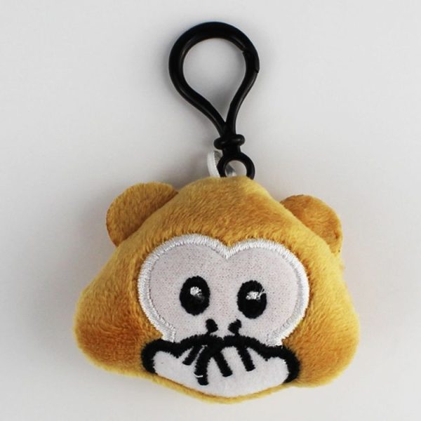 20 PCS Creative Plush Doll Mobile Pendants Gift Cartoon Cute Facial Expression Decorations Keychains with Hook - Image 2