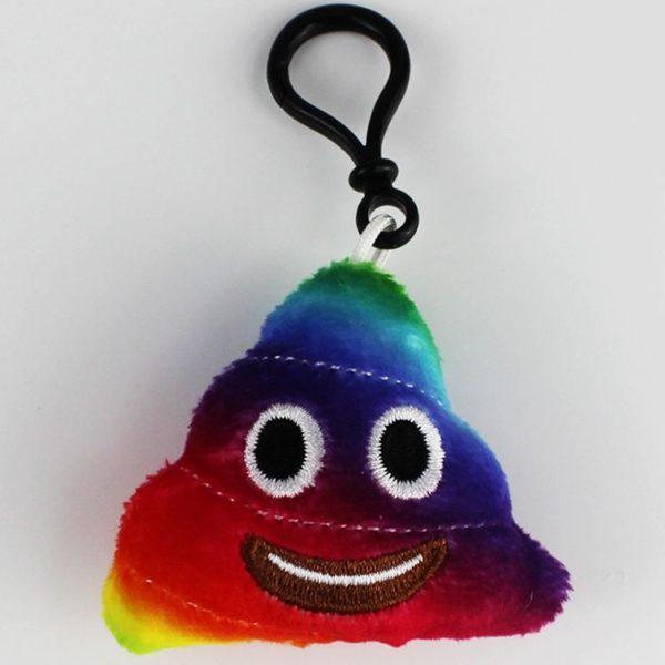 20 PCS Creative Plush Doll Mobile Pendants Gift Cartoon Cute Facial Expression Decorations Keychains with Hook - Image 2