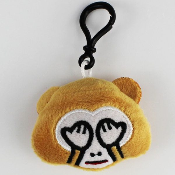 20 PCS Creative Plush Doll Mobile Pendants Gift Cartoon Cute Facial Expression Decorations Keychains with Hook - Image 2