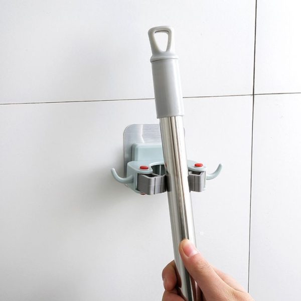 Mop Broom Holder Wall Mounted Kitchen Hanging - Image 5
