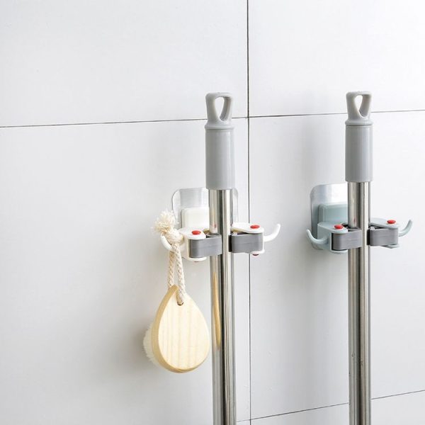 Mop Broom Holder Wall Mounted Kitchen Hanging - Image 6