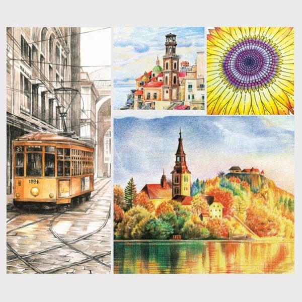 Professional Art Sketch Coloring Books Drawing Vibrant Colors 36-color Wooden Colored Pencils Set - Image 6