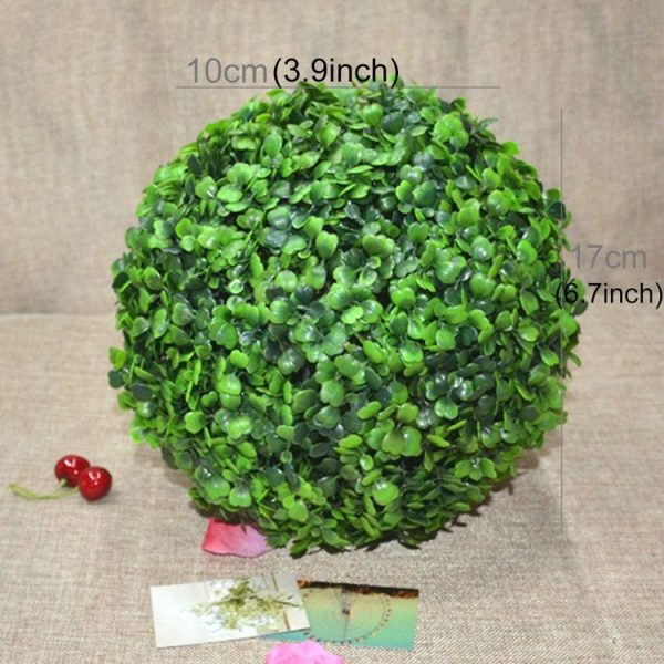 Artificial Aglaia Odorata Plant Ball Topiary Wedding Event Home Outdoor Decoration Hanging Ornament, Diameter: 6.7 inch - Image 2