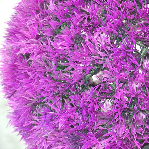 Artificial Grass Plant Ball Topiary Wedding Event Home Outdoor Decoration Hanging Ornament, Diameter: 6.7 inch - Image 3