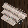 72 Slots Rose Clock Print Pen Bag Canvas Pencil Wrap Curtain Roll Up Pencil Case Stationery Pouch - Image 3