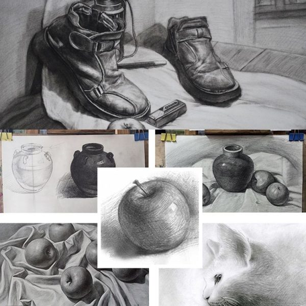 12pcs Drawing Writing Sketch Wooden Pencil Pre-sharpened 2B Art Graphite Pencils - Image 9