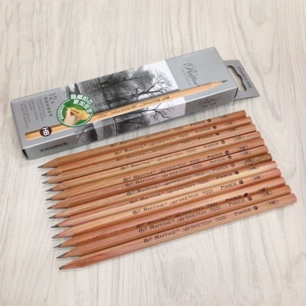 12pcs Drawing Writing Sketch Wooden Pencil Pre-sharpened HB Art Graphite Pencils - Image 8