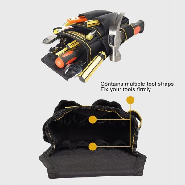 Professional Oxford Cloth Electrician Belt Pouch Convenient Tool Bag (Black) - Image 8