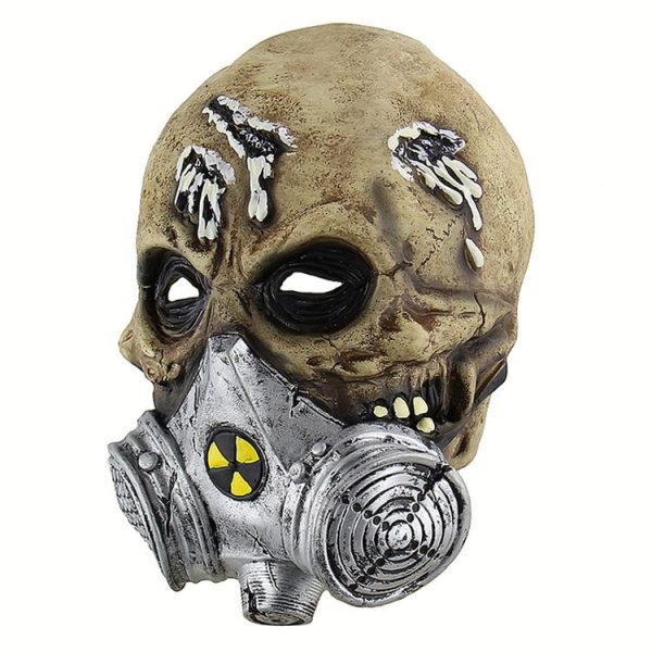 Halloween Festival Party Latex Biochemical Gas Mask Skeleton Frightened Mask Headgear - Image 3