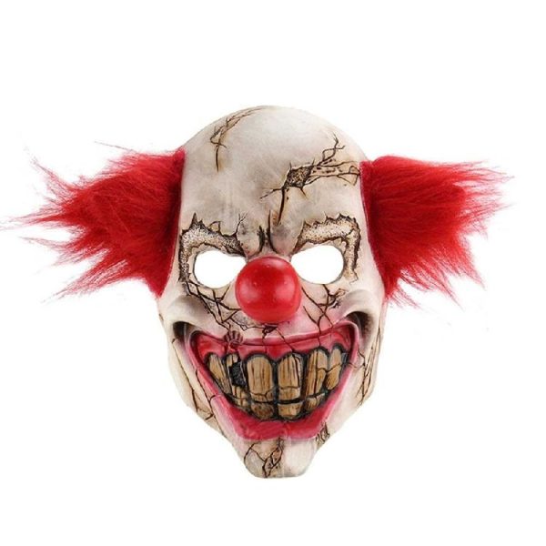 Halloween Festival Party Latex Bald Clown Frightened Mask - Image 2