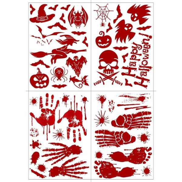 Halloween Decorations PVC Creative Blood-printed Wall Stickers Window Stickers, Size: 25*30cm, Random Style Delivery - Image 5