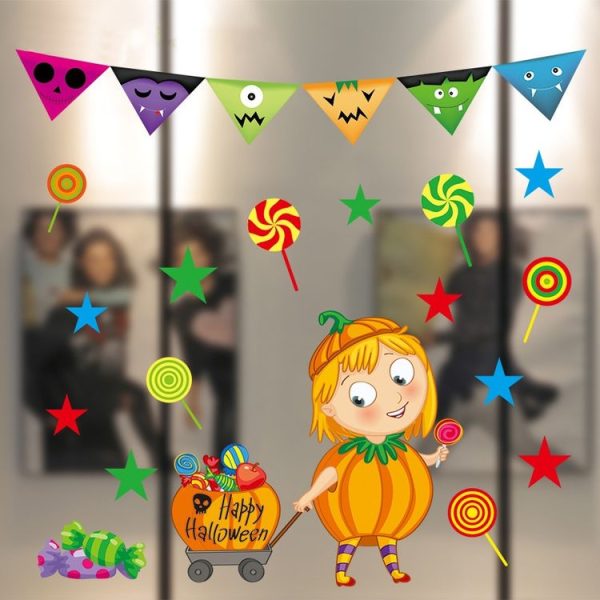 Halloween Decorations PVC Personalized DIY Glass Electrostatic Stickers, Random Style Delivery - Image 2
