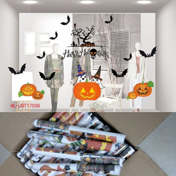 Halloween Decorations PVC Personalized DIY Glass Electrostatic Stickers, Random Style Delivery - Image 4