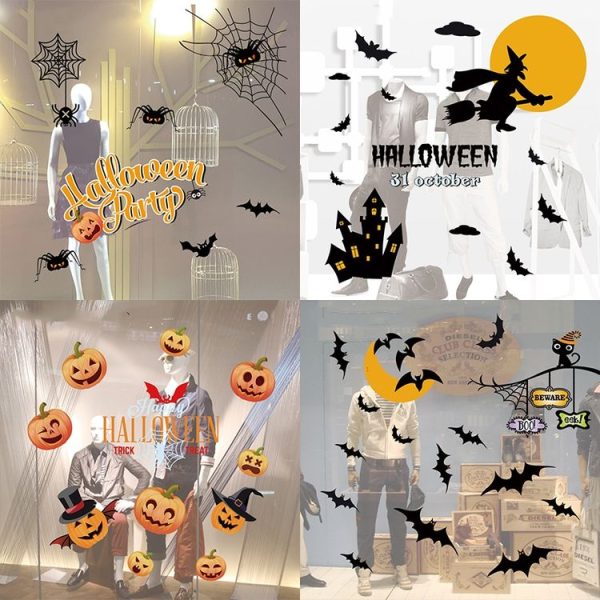 Halloween Decorations PVC Personalized DIY Glass Electrostatic Stickers, Random Style Delivery - Image 6