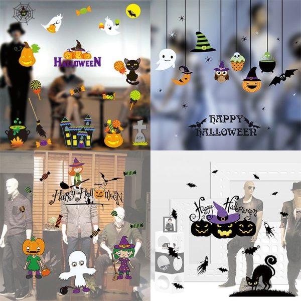 Halloween Decorations PVC Personalized DIY Glass Electrostatic Stickers, Random Style Delivery - Image 8