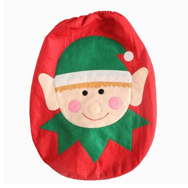 Fancy Christmas Decoration Santa Elf Toilet Lid Cover, Size: 44 x 35cm - Image 2