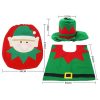 Fancy Christmas Decoration Happy Santa Elf Toilet Seat Cover Rug Bathroom Set - Image 2