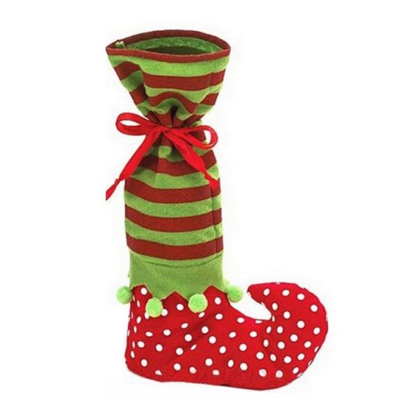 Dot Pattern Sock Christmas Dinner Table Decoration Candy Bag - Image 2