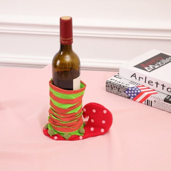 Dot Pattern Sock Christmas Dinner Table Decoration Candy Bag - Image 4