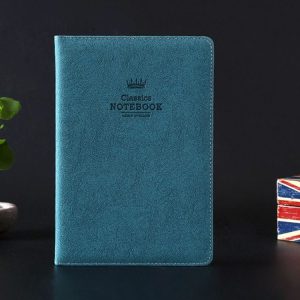 A5100 Pages Leather Soft Cover Notebook A5100 Pages Leather Soft Cover Notebook Pocket Memo (Blue)
