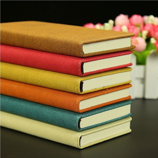 A5100 Pages Leather Soft Cover Notebook A5100 Pages Leather Soft Cover Notebook Pocket Memo (Blue) - Image 4