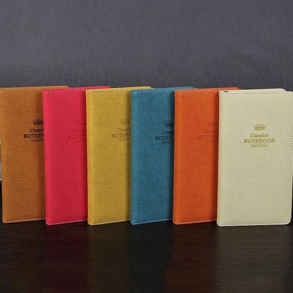 A5100 Pages Leather Soft Cover Notebook A5100 Pages Leather Soft Cover Notebook Pocket Memo (Blue) - Image 5