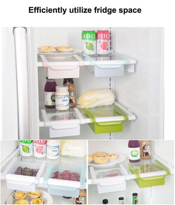 Drawer Style Fridge Preservation Layer Storage Rack (White) - Image 4