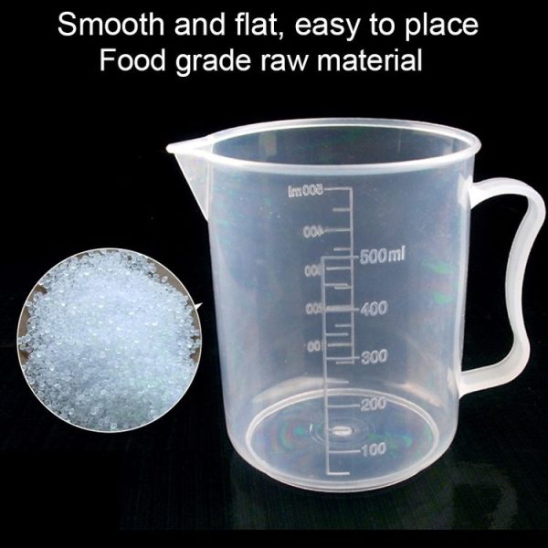 500ml Thin Section PP Plastic Flask Digital Measuring Cup Cylinder Scale Measure Glass Lab Laboratory Tools (Transparent) - Image 3