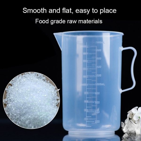 2000ml PP Plastic Flask Digital Measuring Cup Cylinder Scale Measure Glass Lab Laboratory Tools (Transparent) - Image 3